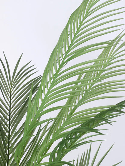 Artificial Lush Green Areca Palm Plants with Basic Black Pot - 5 Feet