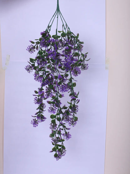 Artificial Hanging Green Creeper for Home, Wedding Décor (Pack of 2, 70 cm Tall, Blue)
