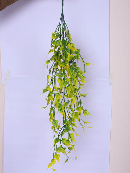 Artificial Hanging Green Creeper for Home, Wedding Décor (Pack of 2, 65 cm Tall, Yellow)