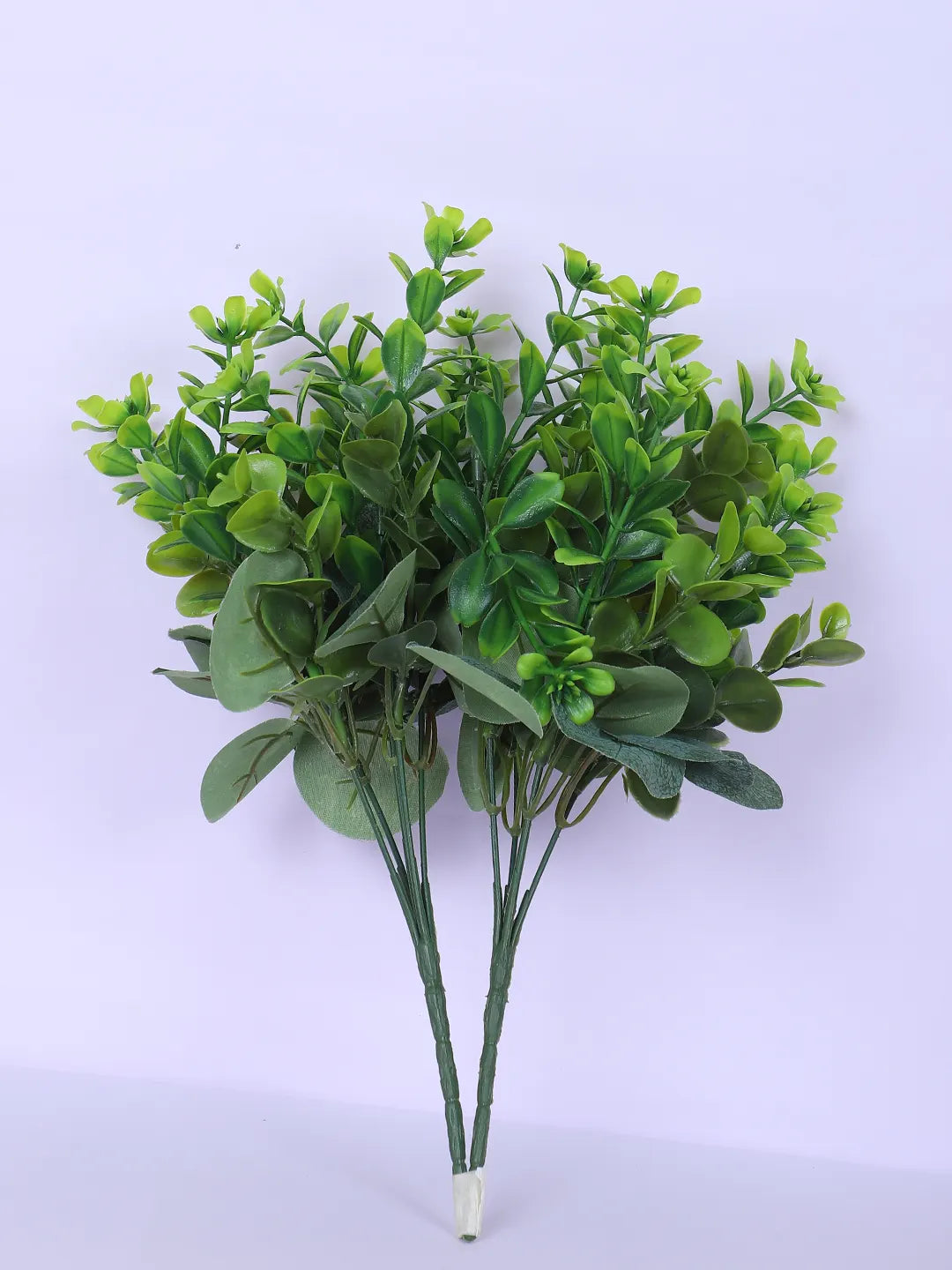 Artificial Green Eucalyptus Bouquets For Wedding Floral Arrangement (30 cm Tall, Without Pot, Pack of 3)