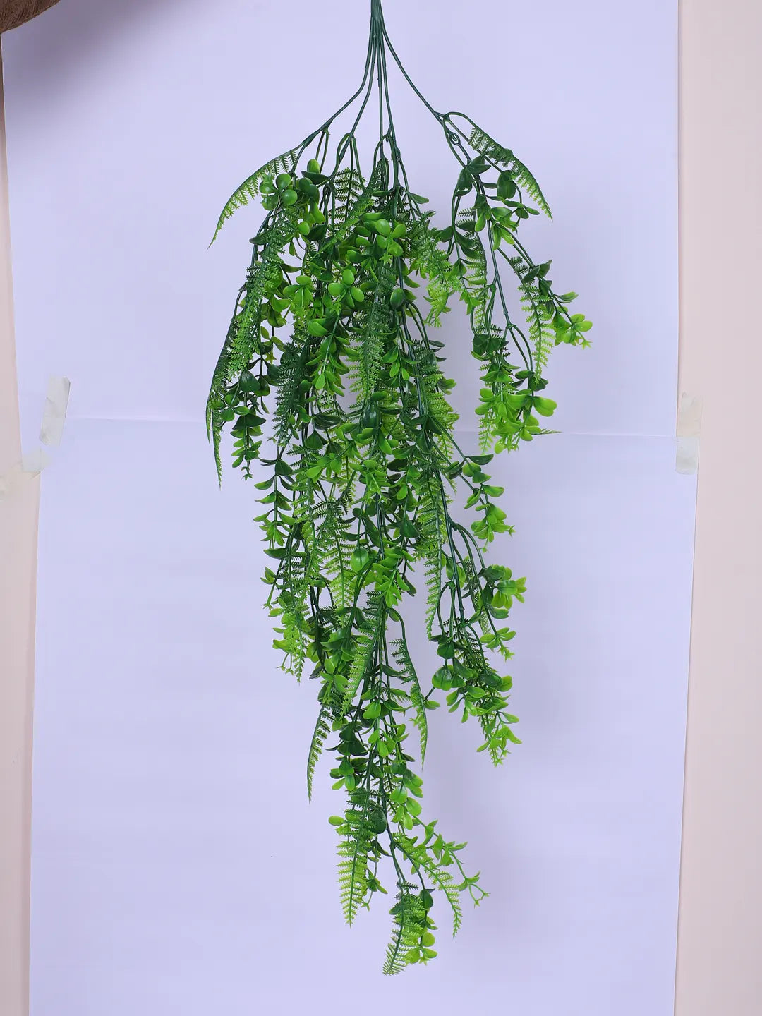 Artificial Hanging Eucalyptus Green Creeper for Home, Wedding Décor (Pack of 2, 80 cm Tall, Yellow)