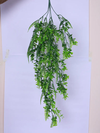 Artificial Hanging Eucalyptus Green Creeper for Home, Wedding Décor (Pack of 2, 80 cm Tall, Yellow)