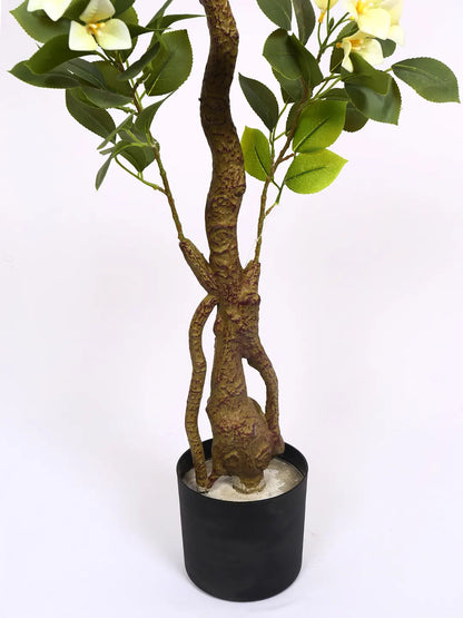 Artificial Bougainvillea Flowers Plants with Pot -180 cm Tall, Green/White
