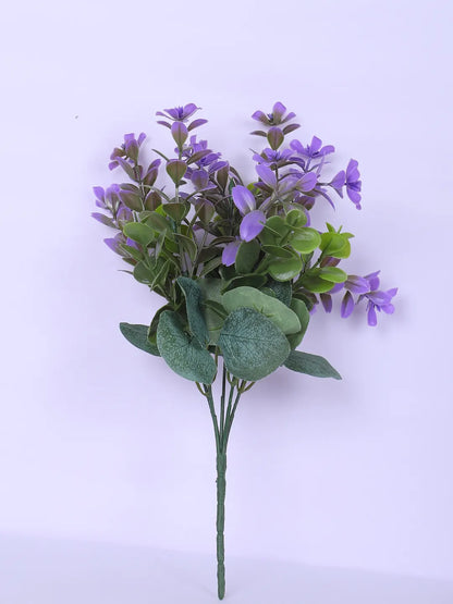 Artificial Green Eucalyptus Bouquets For Wedding Floral Arrangement (30 cm Tall, Without Pot, Pack of 3)