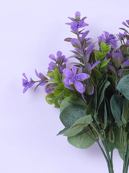 Artificial Green Eucalyptus Bouquets For Wedding Floral Arrangement (30 cm Tall, Without Pot, Pack of 3)