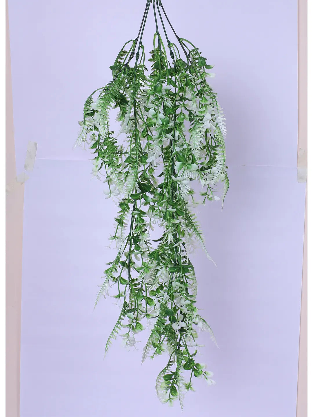 Artificial Hanging Eucalyptus Green Creeper for Home, Wedding Décor (Pack of 2, 80 cm Tall, White)