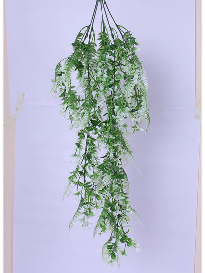 Artificial Hanging Eucalyptus Green Creeper for Home, Wedding Décor (Pack of 2, 80 cm Tall, White)
