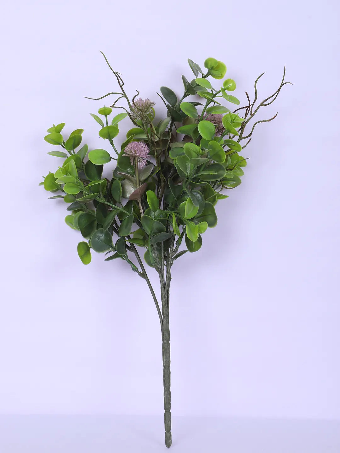 Artificial Eucalyptus with Flowers For Wedding Floral Arrangement (40 cm Tall, Without Pot, Pack of 3, Multicolor)