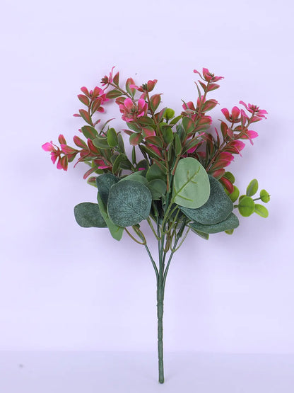 Artificial Green Eucalyptus Bouquets For Wedding Floral Arrangement (30 cm Tall, Without Pot, Pack of 3)