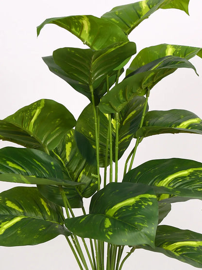 Artificial Photos Leaf Plants for with Pot (18 Leaves, 65 cm Tall, Green)