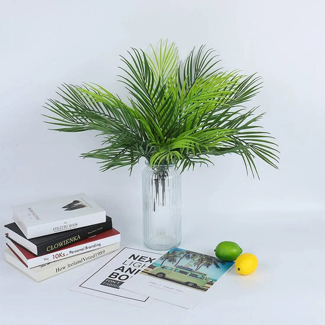 Artificial Areca Palm Plant 9 Leaves Palm Tree 50 cm Tall, Pack of 3
