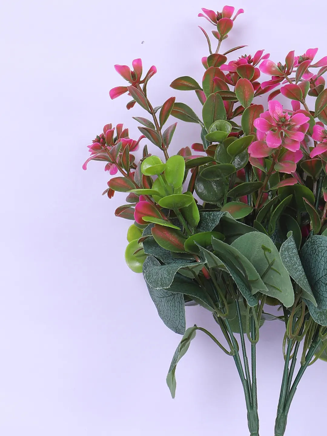Artificial Green Eucalyptus Bouquets For Wedding Floral Arrangement (30 cm Tall, Without Pot, Pack of 3)