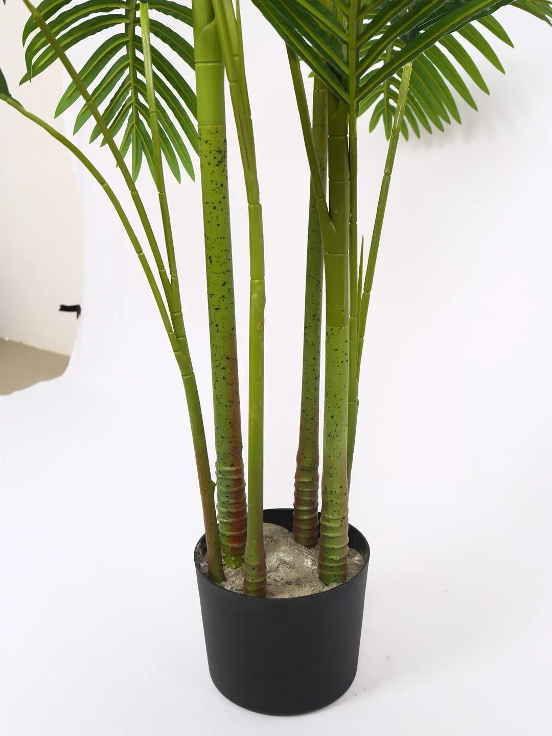Artificial Lush Green Areca Palm Plants with Basic Black Pot - 180 cm Tall