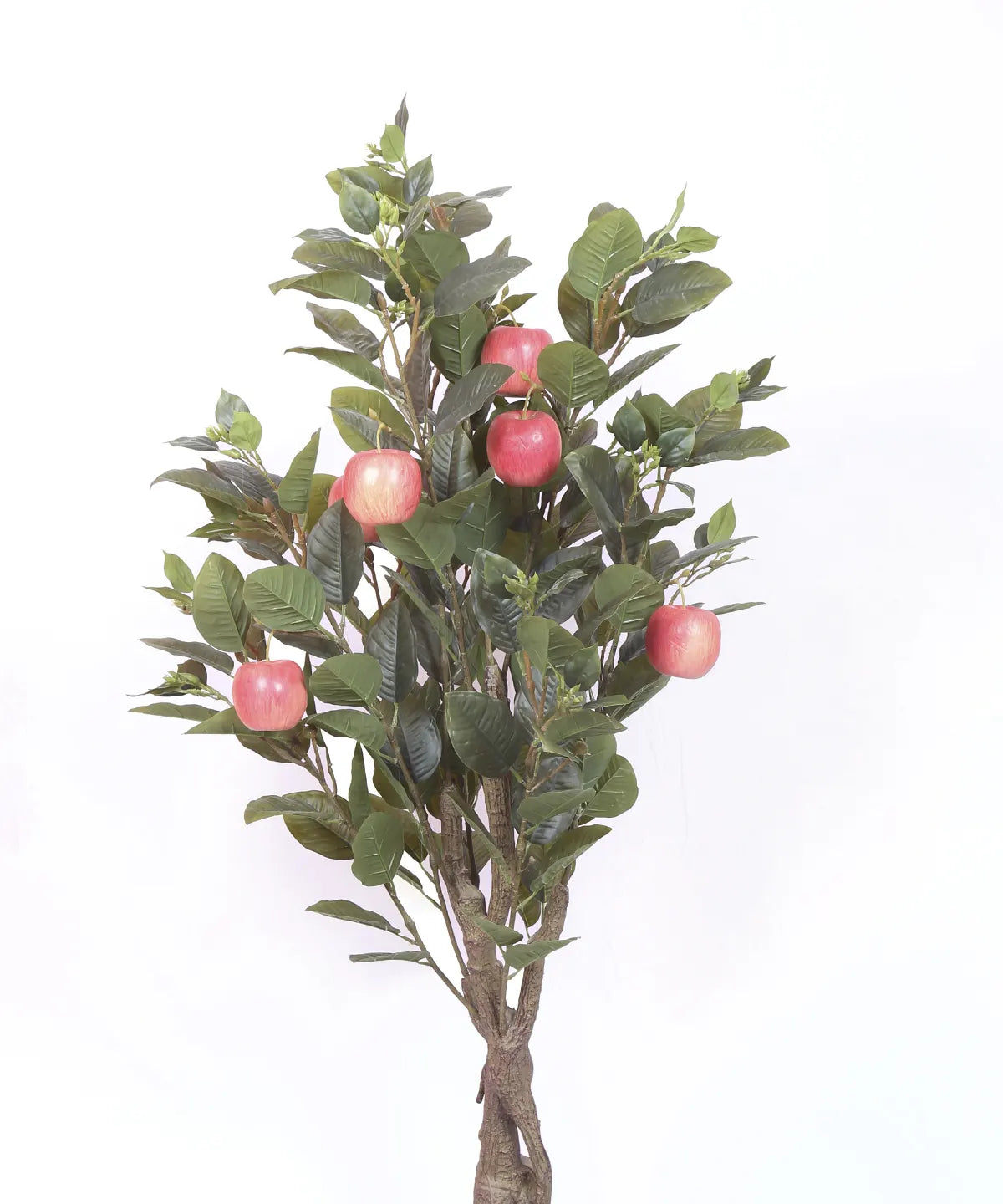 Artificial Tropical Apple Fruit Plant with Basic Black Pot – 4 Feet Tall
