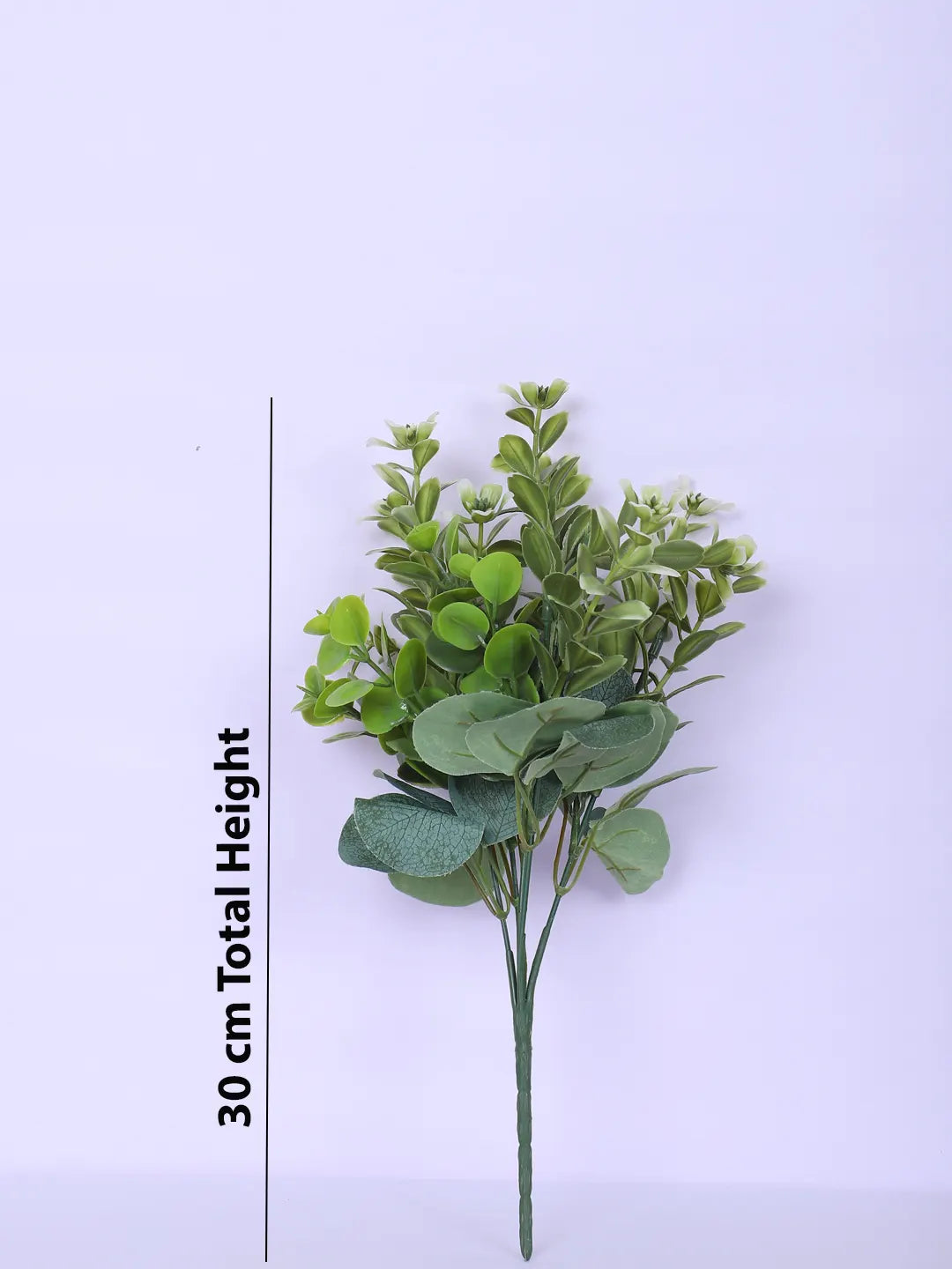 Artificial Green Eucalyptus Bouquets For Wedding Floral Arrangement (30 cm Tall, Without Pot, Pack of 3)