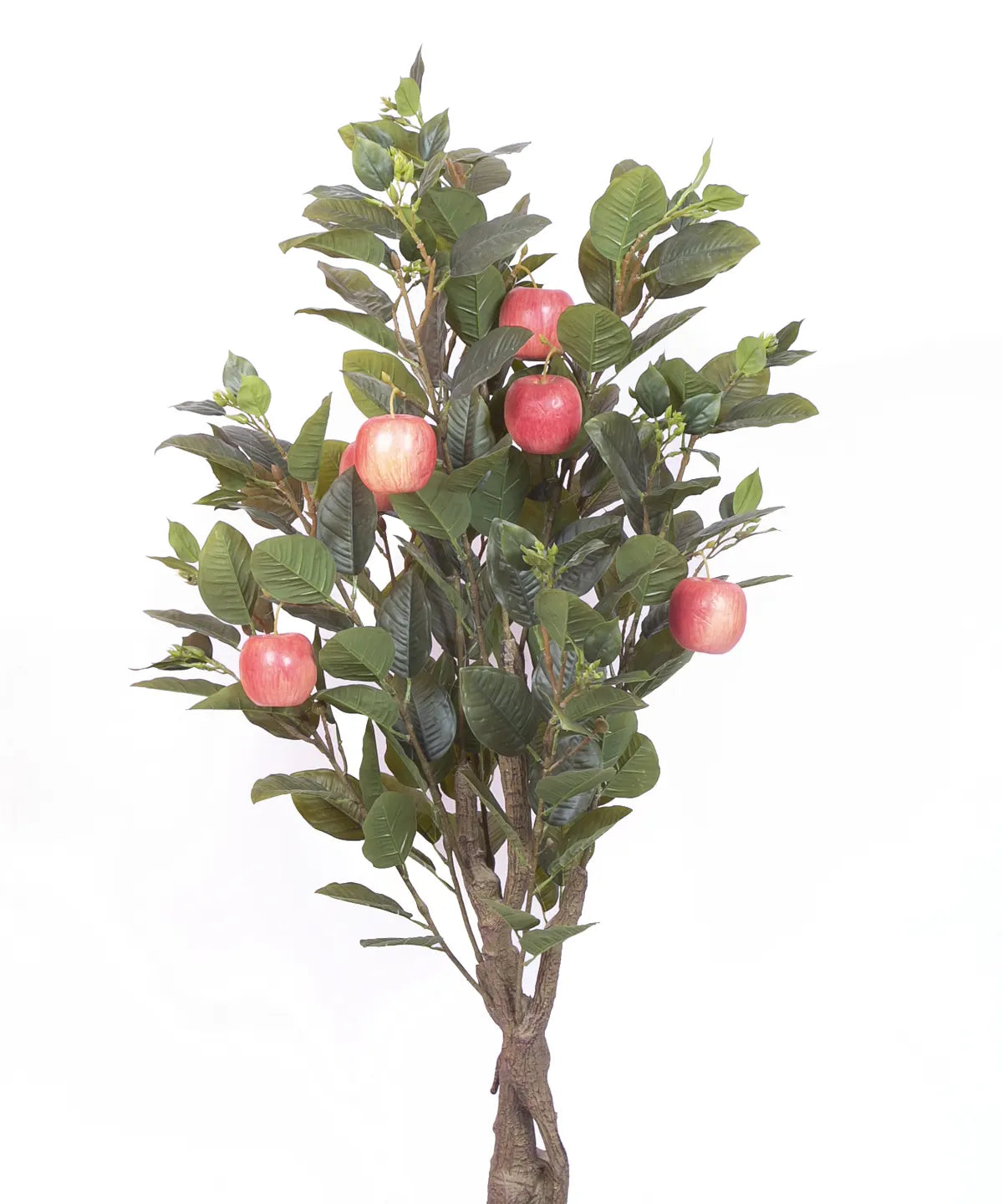 Artificial Tropical Apple Fruit Plant with Basic Black Pot – 4 Feet Tall