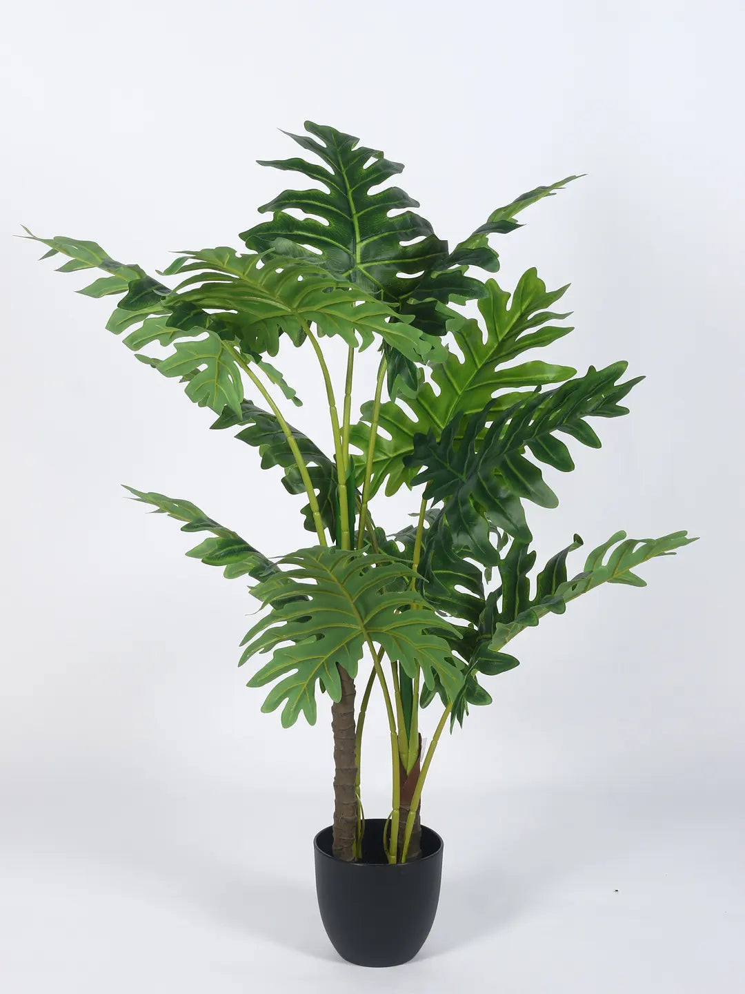 Artificial Serene Philodendron Plant with Basic Black Pot - 4 Feet