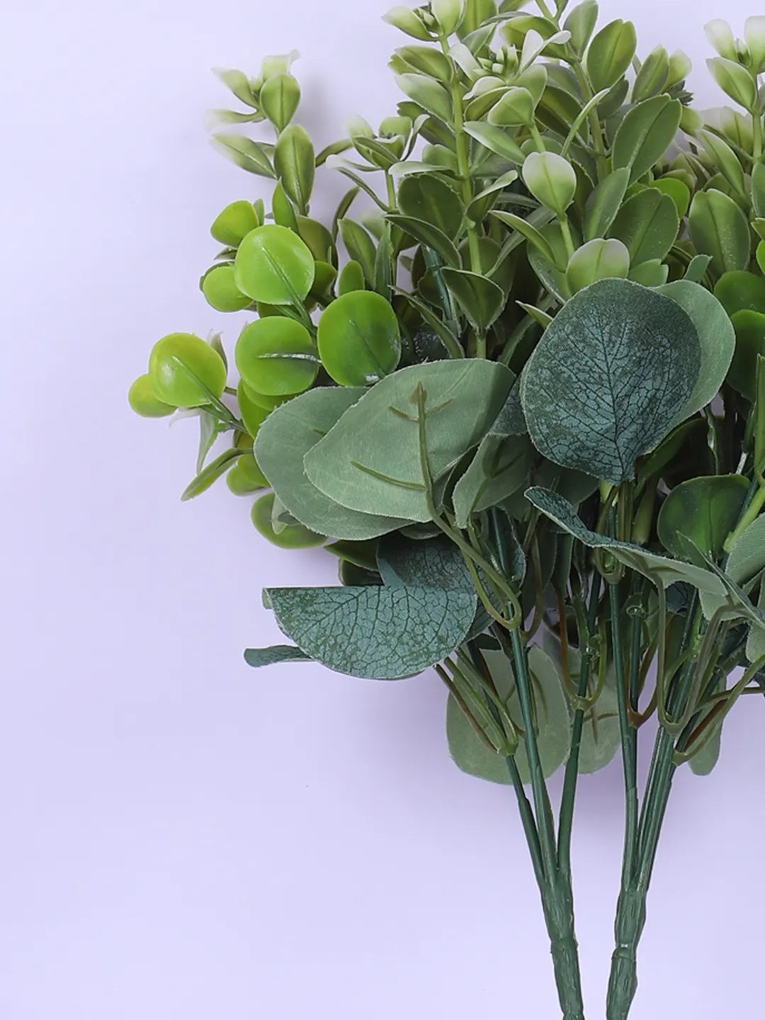 Artificial Green Eucalyptus Bouquets For Wedding Floral Arrangement (30 cm Tall, Without Pot, Pack of 3)