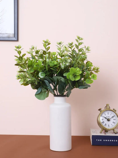 Artificial Green Eucalyptus Bouquets For Wedding Floral Arrangement (30 cm Tall, Without Pot, Pack of 3)