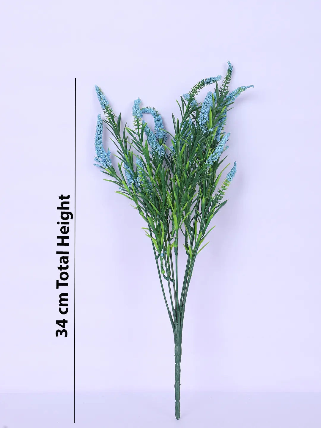 Artificial Hogla Flower for Vase Wedding Floral Arrangement (34 cm Tall, Pack of 3, Blue)