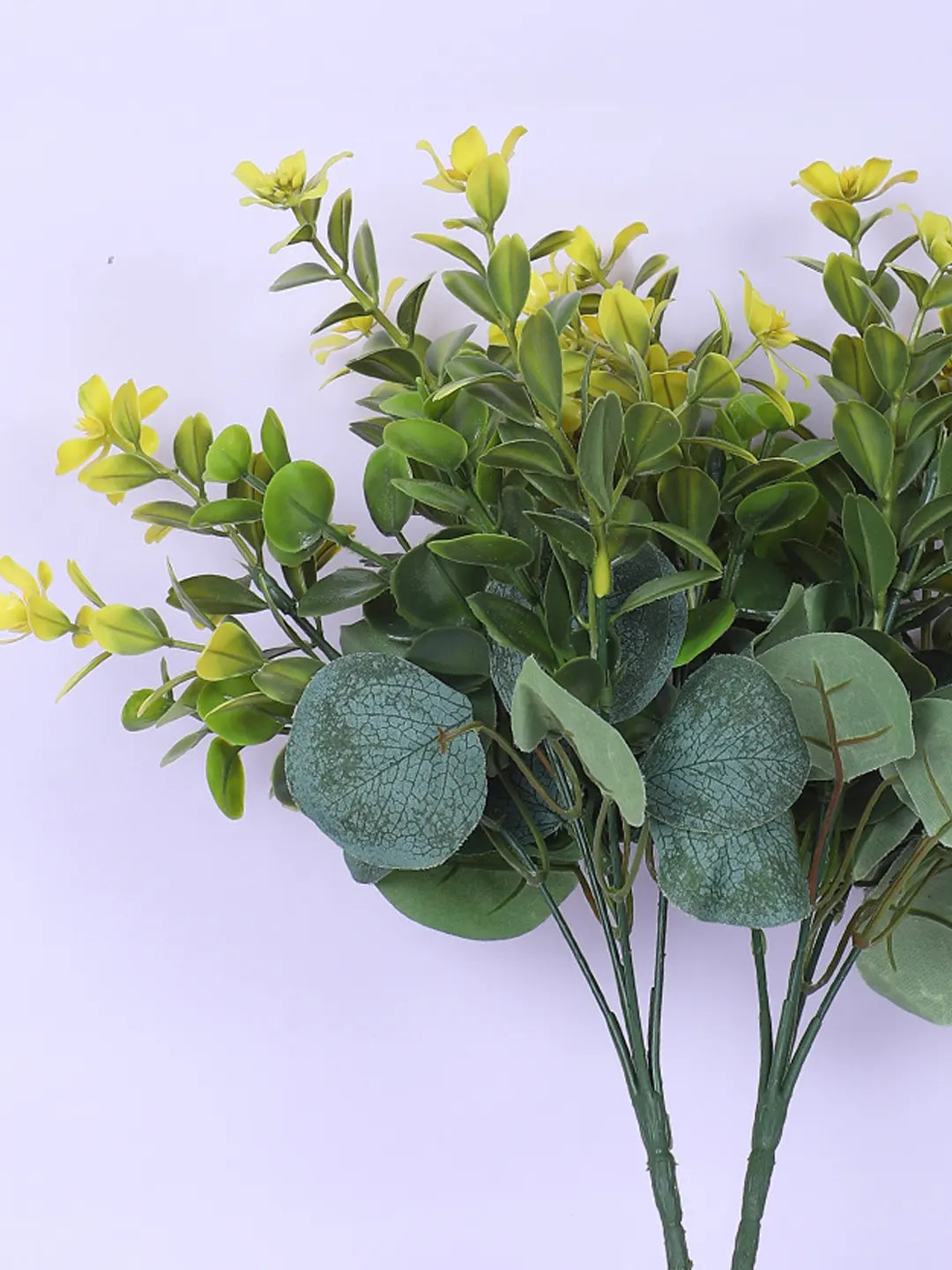 Artificial Green Eucalyptus Bouquets For Wedding Floral Arrangement (30 cm Tall, Without Pot, Pack of 3)