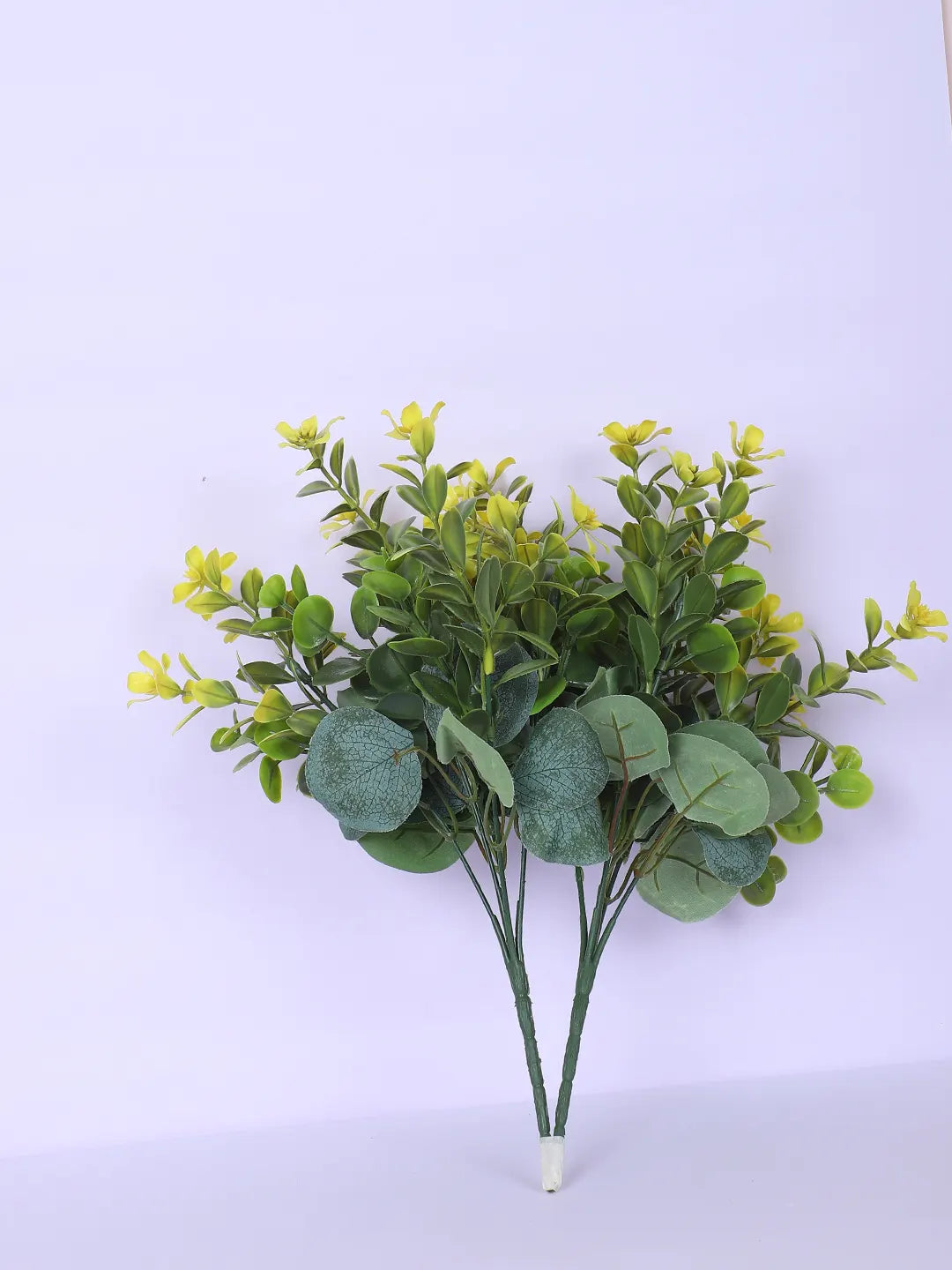 Artificial Green Eucalyptus Bouquets For Wedding Floral Arrangement (30 cm Tall, Without Pot, Pack of 3)
