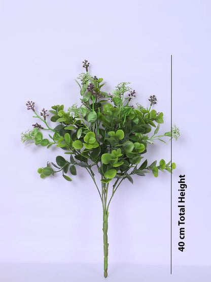 Artificial Eucalyptus with Flowers for Wedding Floral Arrangement (40 cm Tall, Without Pot, Pack of 3)