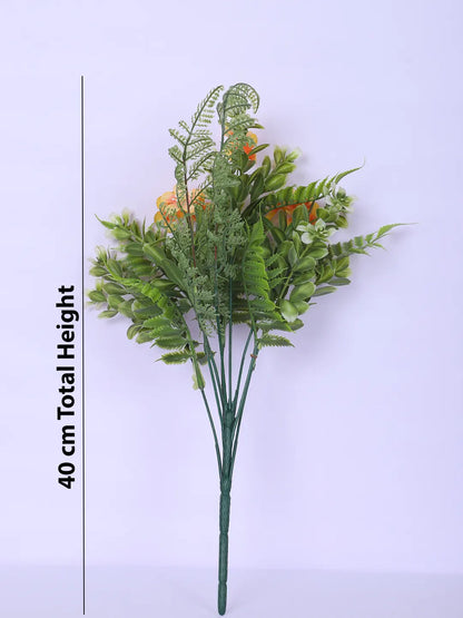 Artificial Green with Flower Bouquets for Wedding Floral Arrangement (40 cm Tall, Without Pot, Pack of 3)