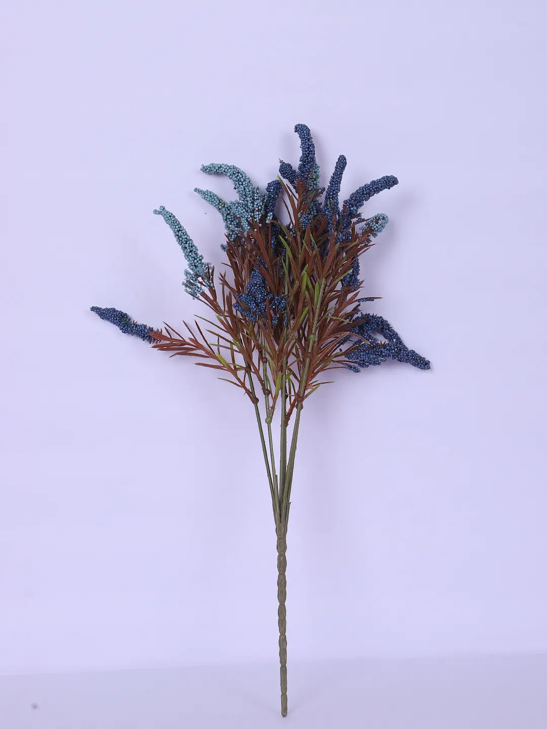 Artificial Hogla Flower for Vase Wedding Floral Arrangement (34 cm Tall, Without Pot, Pack of 3, Blue)
