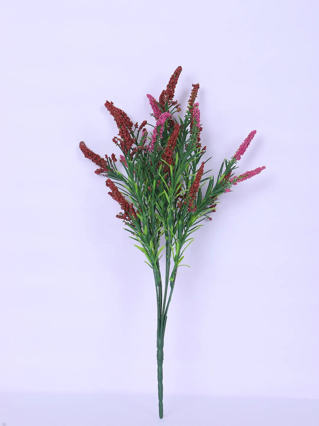 Artificial Hogla Flower for Vase Wedding Floral Arrangement (34 cm Tall, Pack of 3, Red)