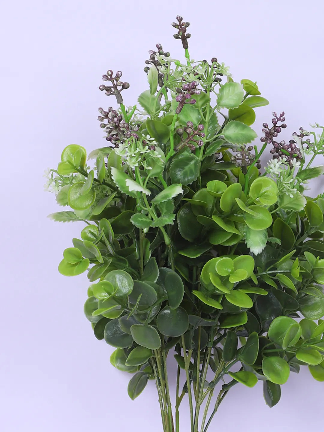 Artificial Eucalyptus with Flowers for Wedding Floral Arrangement (40 cm Tall, Without Pot, Pack of 3)