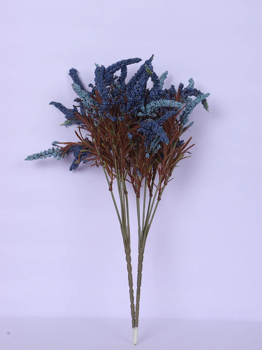 Artificial Hogla Flower for Vase Wedding Floral Arrangement (34 cm Tall, Without Pot, Pack of 3, Blue)
