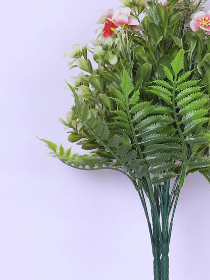 Artificial Green with Flower Bouquets for Wedding Floral Arrangement (40 cm Tall, Without Pot, Pack of 3)