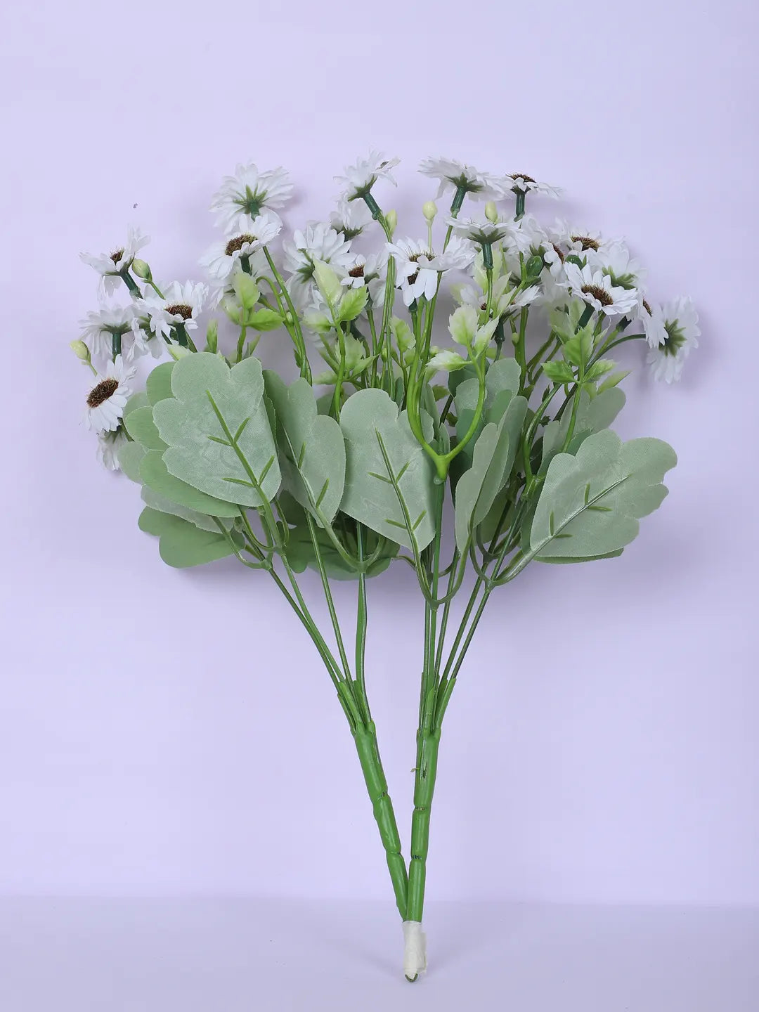 Artificial Daisy Flower Bouquets Wedding Floral Arrangement (32 cm Tall, Pack of 3, White)