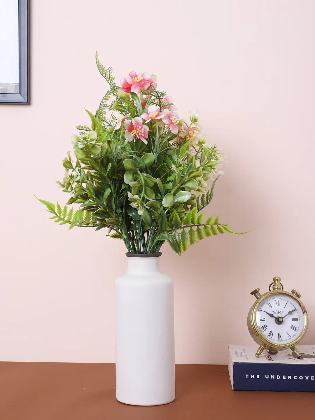 Artificial Green with Flower Bouquets for Wedding Floral Arrangement (40 cm Tall, Without Pot, Pack of 3)