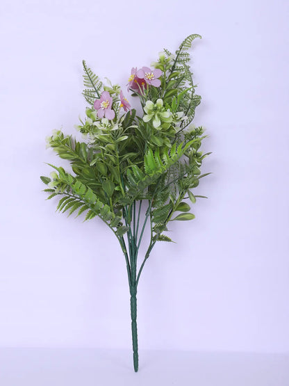 Artificial Green with Flower Bouquets for Wedding Floral Arrangement (40 cm Tall, Without Pot, Pack of 3)