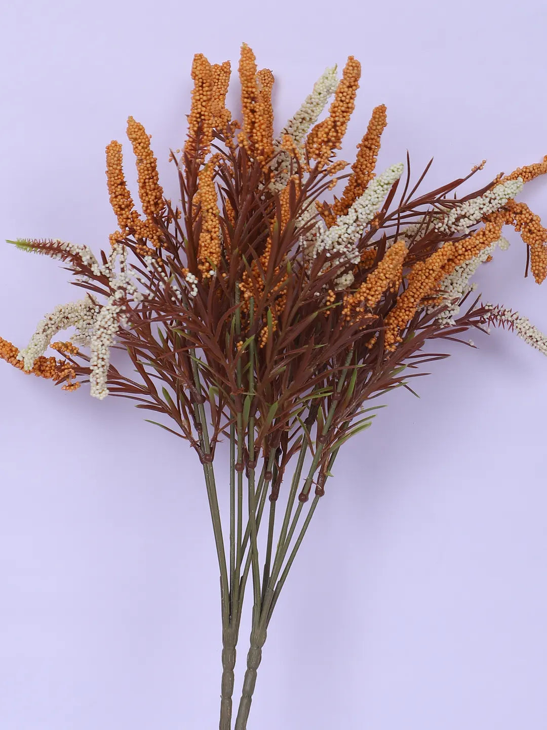 Artificial Hogla Flower for Vase Wedding Floral Arrangement (34 cm Tall, Without Pot, Pack of 3, Yellow)