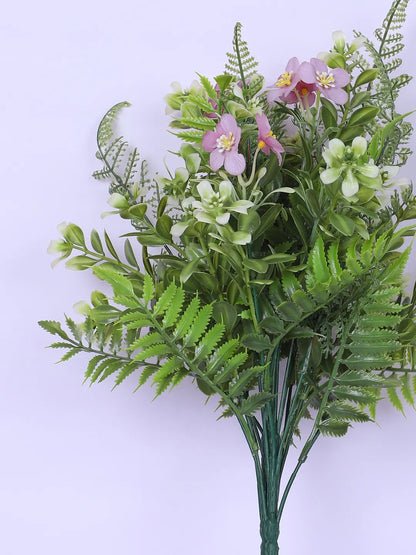 Artificial Green with Flower Bouquets for Wedding Floral Arrangement (40 cm Tall, Without Pot, Pack of 3)