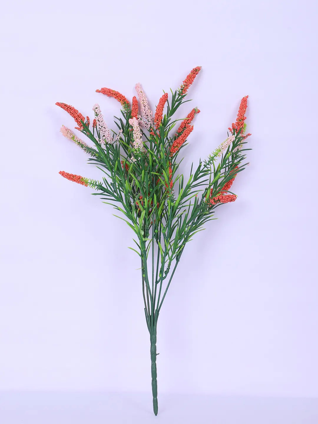 Artificial Hogla Flower for Vase Wedding Floral Arrangement (34 cm Tall, Pack of 3, Orange)