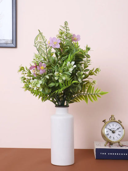 Artificial Green with Flower Bouquets for Wedding Floral Arrangement (40 cm Tall, Without Pot, Pack of 3)