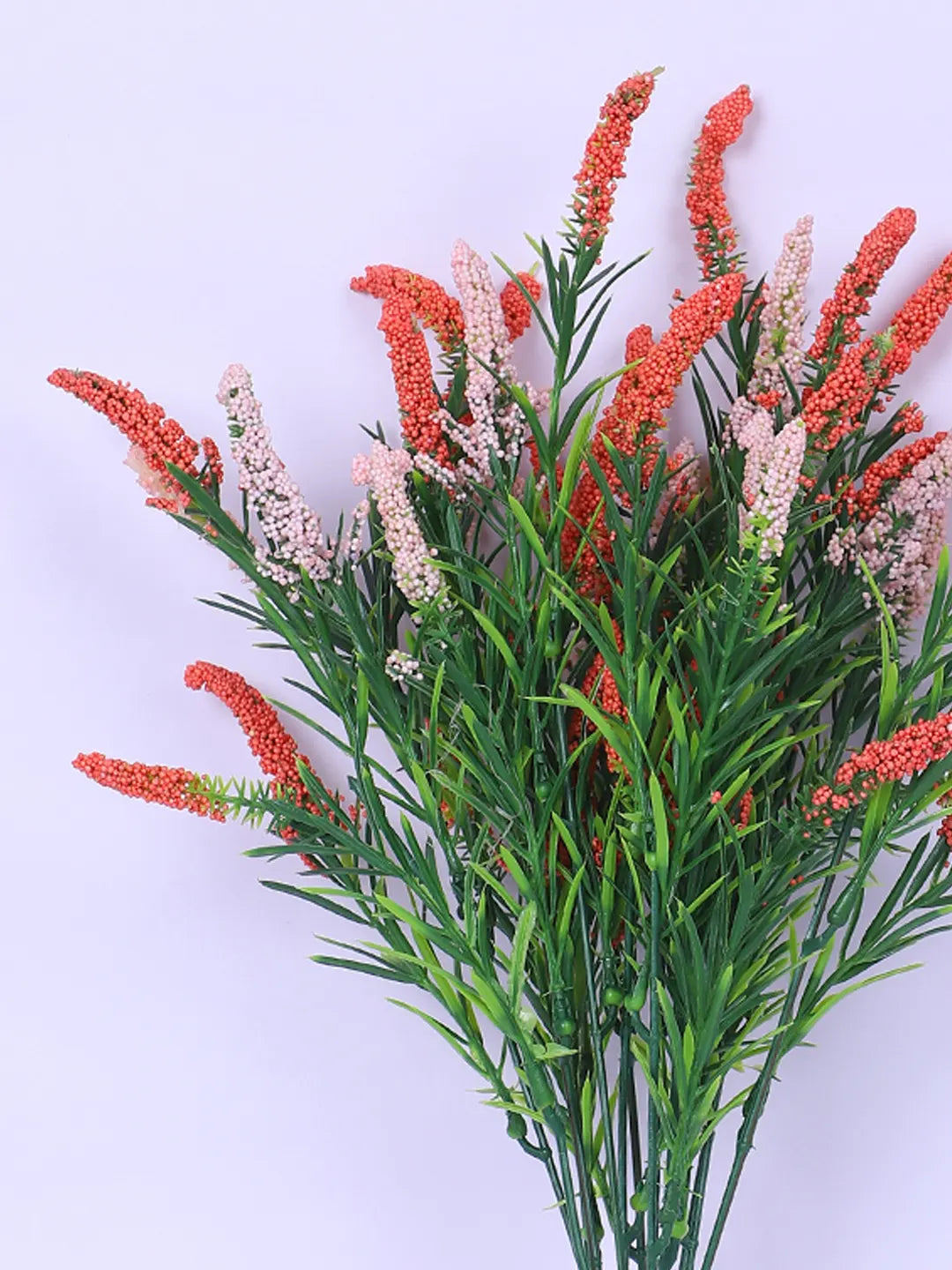Artificial Hogla Flower for Vase Wedding Floral Arrangement (34 cm Tall, Pack of 3, Orange)