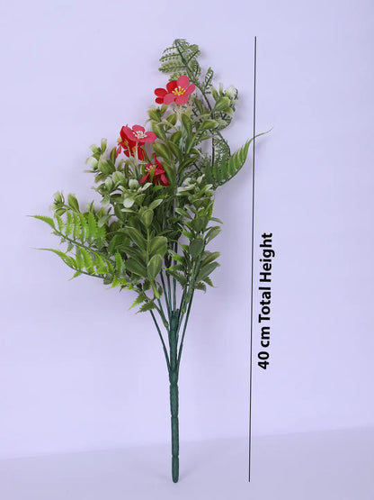 Artificial Green with Flower Bouquets for Wedding Floral Arrangement (40 cm Tall, Without Pot, Pack of 3)