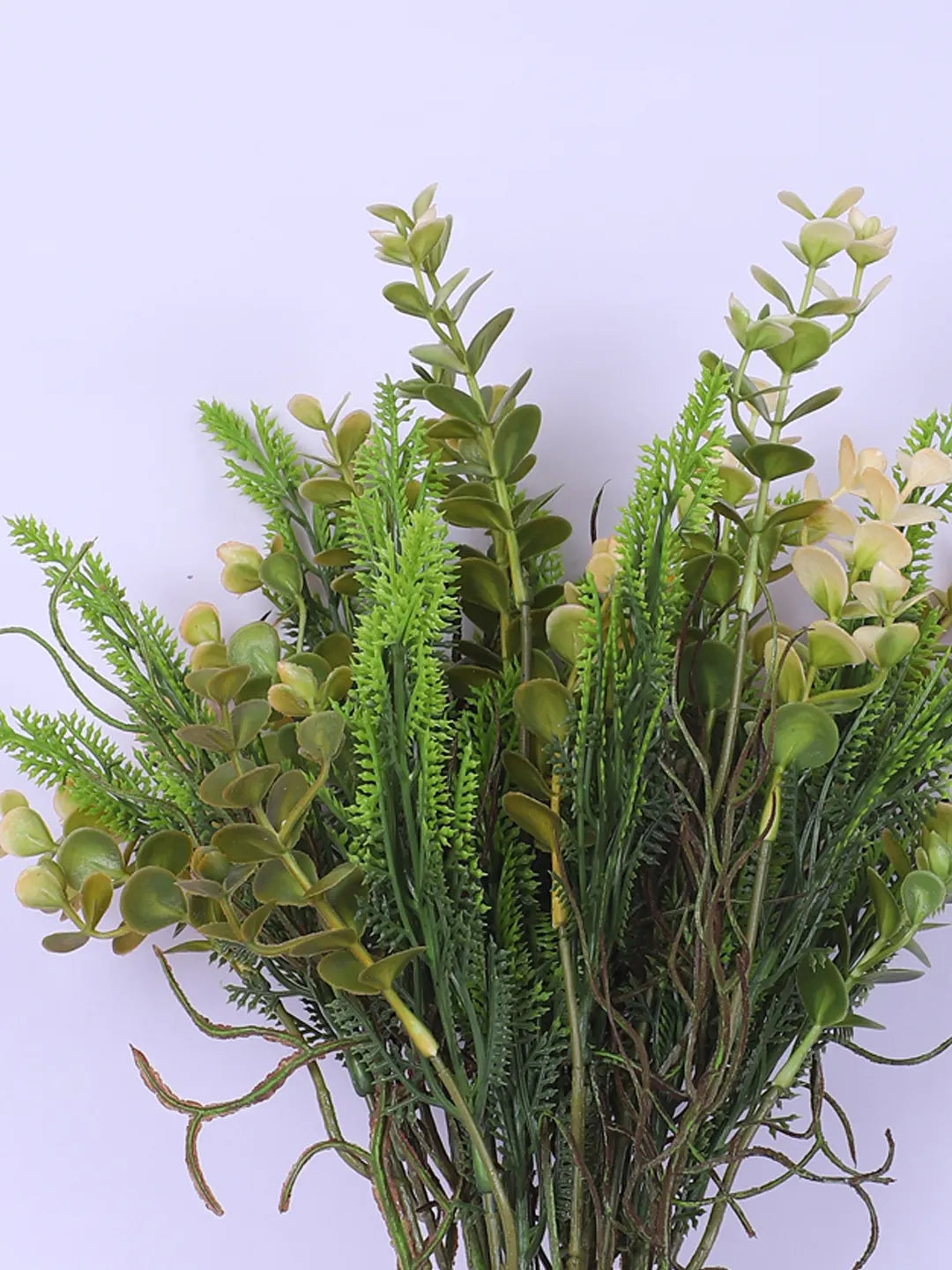 Artificial Eucalyptus Bouquets for Wedding Floral Arrangement (40 cm Tall, Without Pot, Pack of 3, Multicolor)