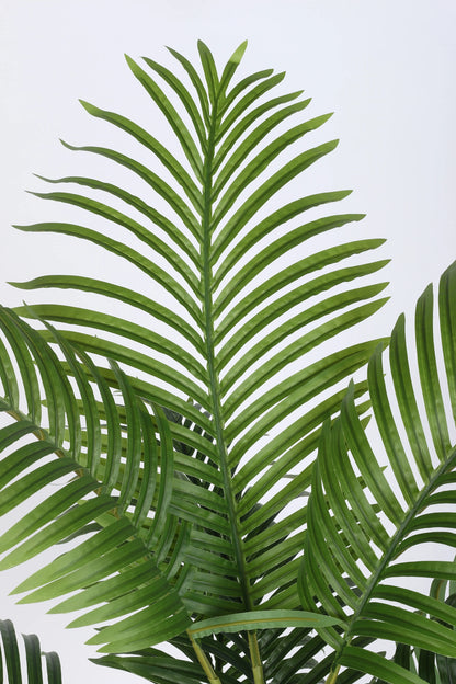 Artificial Lush Green Areca Palm Plants with Basic Black Pot - 4.5 Feet tall