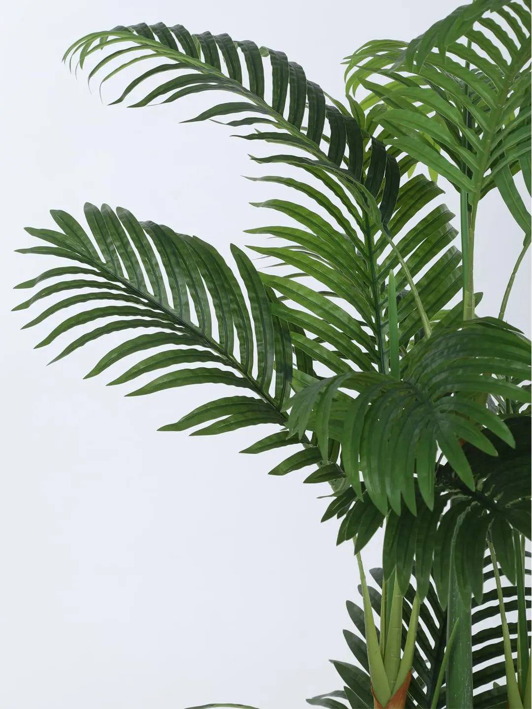 Artificial Areca Palm Plant with Basic Black Pot - 4 feet Green