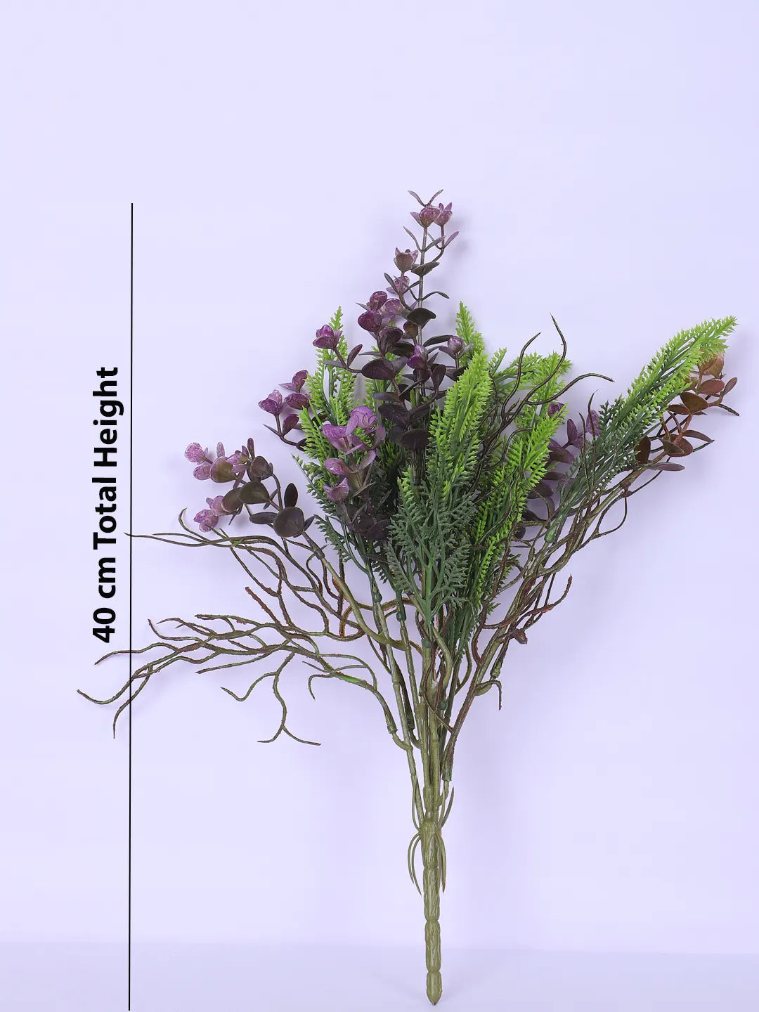 Artificial Eucalyptus Bouquets for Wedding Floral Arrangement (40 cm Tall, Without Pot, Pack of 3, Multicolor)