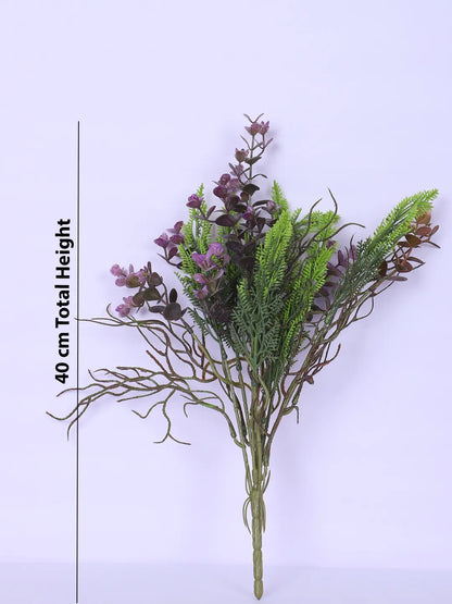 Artificial Eucalyptus Bouquets for Wedding Floral Arrangement (40 cm Tall, Without Pot, Pack of 3, Multicolor)