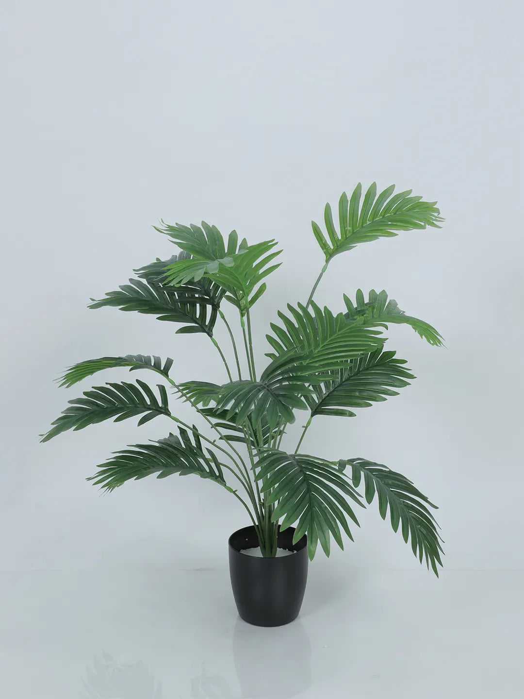Artificial Areca Palm Leaf Plants for with Pot (18 Leaves, 65 cm Tall, Green)