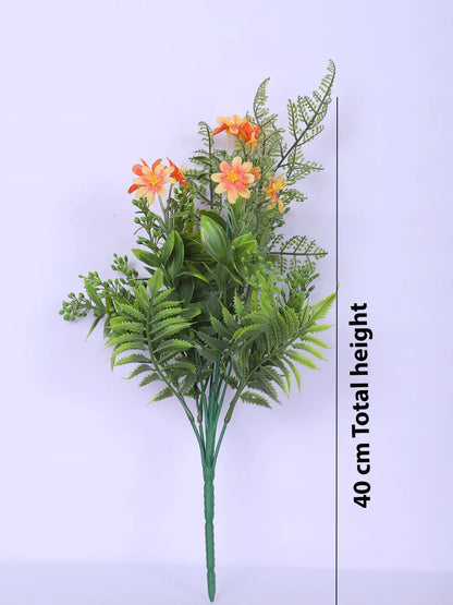 Artificial Green with Flower Bouquets for Wedding Floral Arrangement (40 cm Tall, Without Pot, Pack of 3)