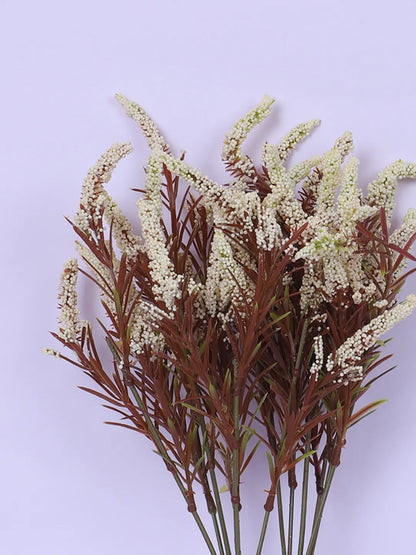 Artificial Hogla Flower for Vase Wedding Floral Arrangement (34 cm Tall, Without Pot, Pack of 3, White)